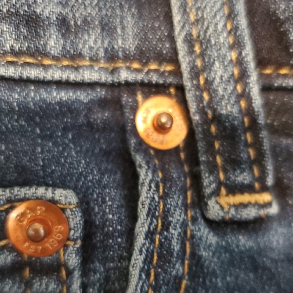 GAP Women's Straight Leg Jeans in Deep Blue - Picture 7 of 8